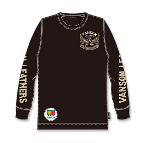 VANSON サーマルロングTシャツ：9,790円(税込) COLOR：ブラック SIZE：M・L・XL・XXL